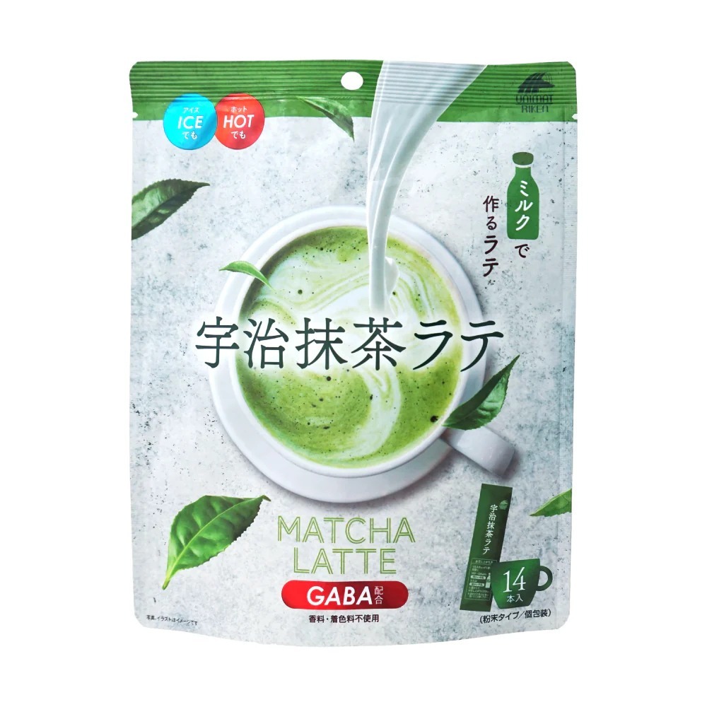 日本UNIMAT RIKEN 抹茶拿鐵/焙茶拿鐵 GABA配合 10g×14本入-規格圖2