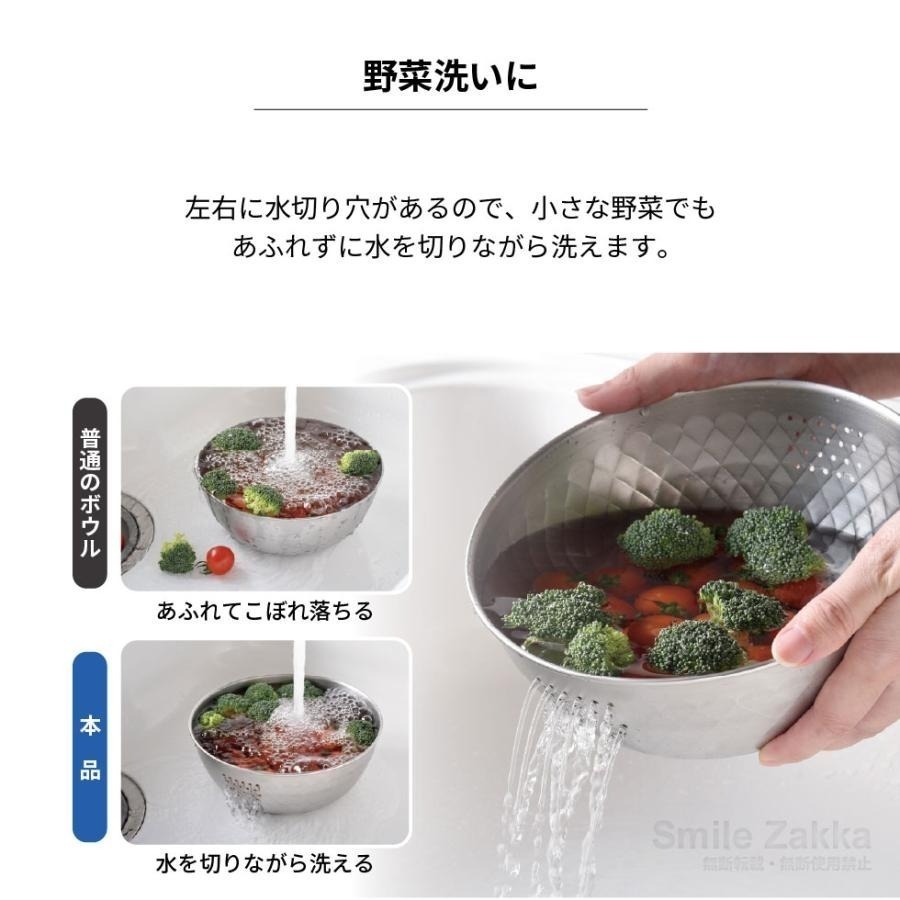 【長期代購】逸品物創 不鏽鋼格菱紋洗米盆Ø18cm-細節圖8