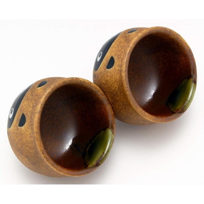 【長期代購】日本製 信楽燒狸貓陶瓷酒器 清酒瓶組 一壺兩杯-細節圖6