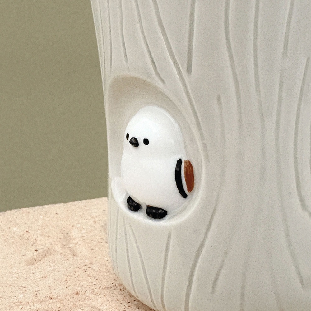 【長期代購】DECOLE 鳥棲息在樹洞造型 陶瓷湯呑杯 200ml-細節圖2