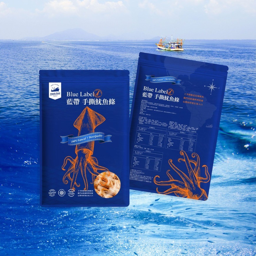 Blue Label 藍帶 手撕魷魚條(芥末、椒麻雙口味) (現貨)❤️ㄚ比小鼻❤️-細節圖4