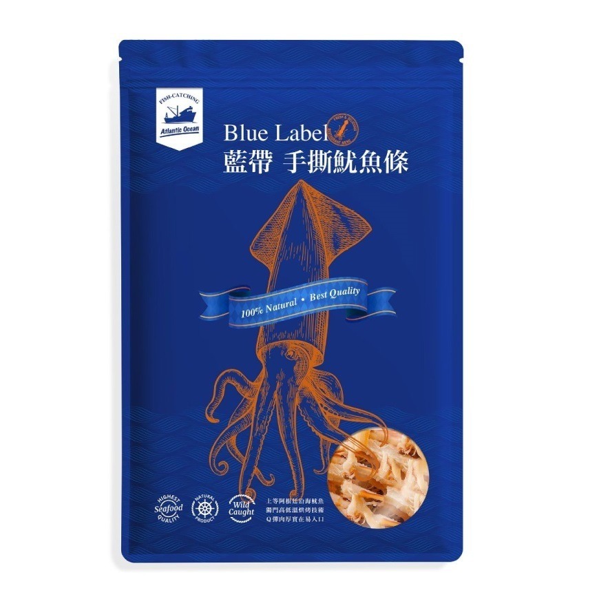 Blue Label 藍帶 手撕魷魚條(芥末、椒麻雙口味) (現貨)❤️ㄚ比小鼻❤️-規格圖4