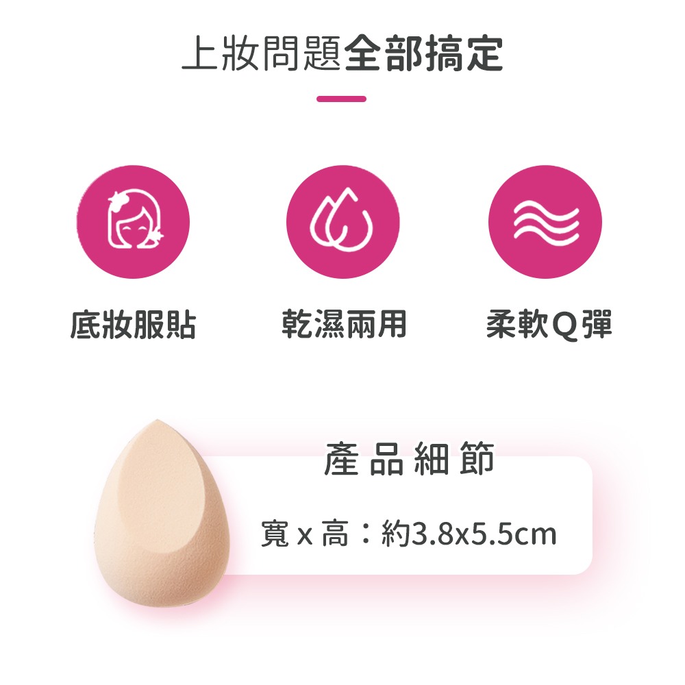 AliSHA 頂級3D美妝蛋/1入 (現貨) ❤️ㄚ比小鼻❤️-細節圖2