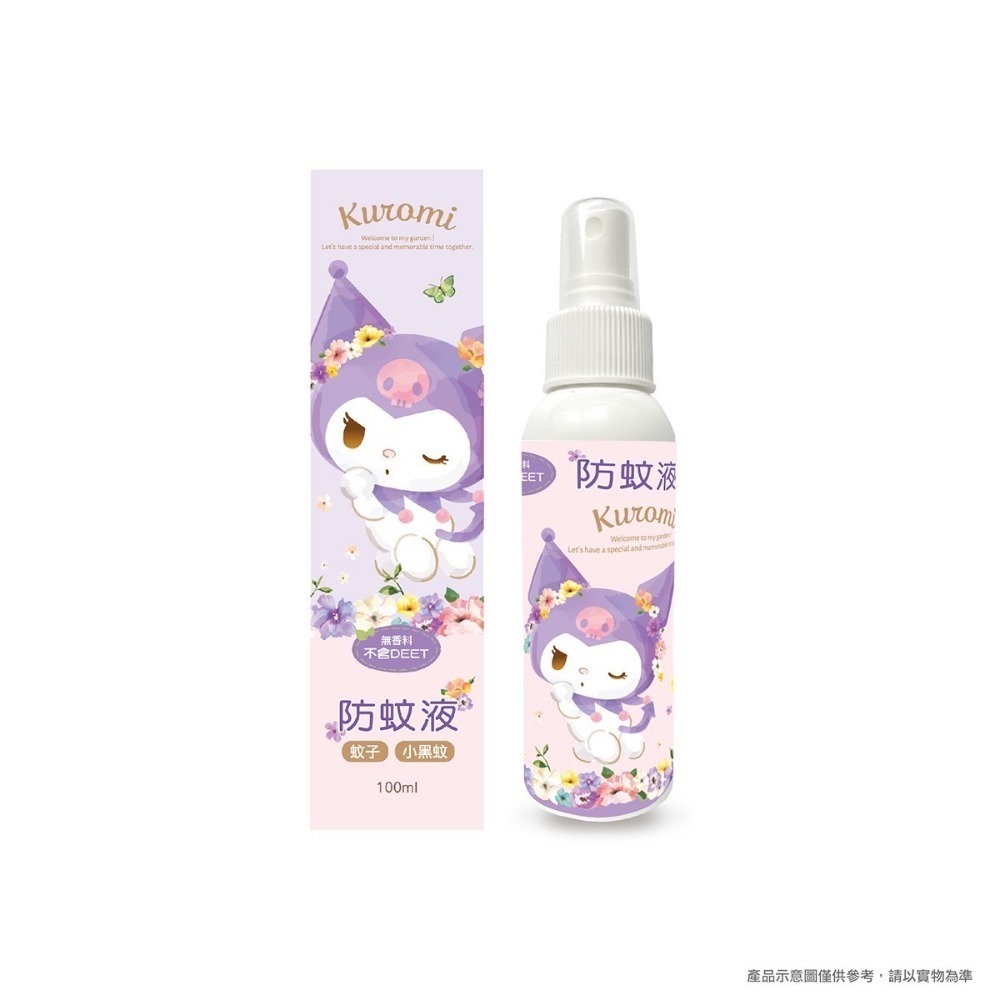 三麗鷗 防蚊液100ml 凱蒂貓Kitty 美樂蒂 雙子星 酷洛米天然植物配方不含DEET ❤️ㄚ比小鼻❤️-規格圖5
