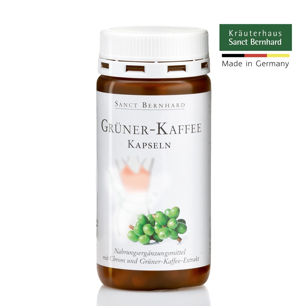 原廠 聖伯納德Sanct Bernhard 綠咖啡膠囊 (120粒/罐)微克鉻 綠原酸-原德國百年草本❤️ㄚ比小鼻❤️-細節圖2