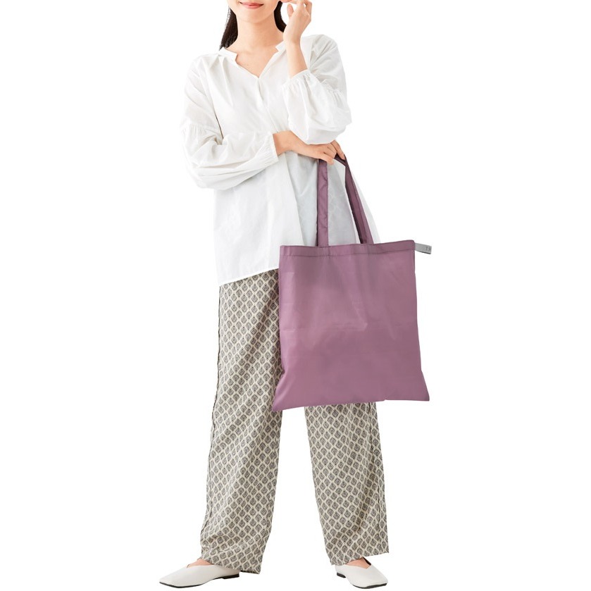 日本 SMART 環保袋 環保折疊購物袋 摺疊購物袋 摺疊收納袋 紫色/棕色/藍色 (現貨) ❤️ㄚ比小鼻❤️-細節圖4