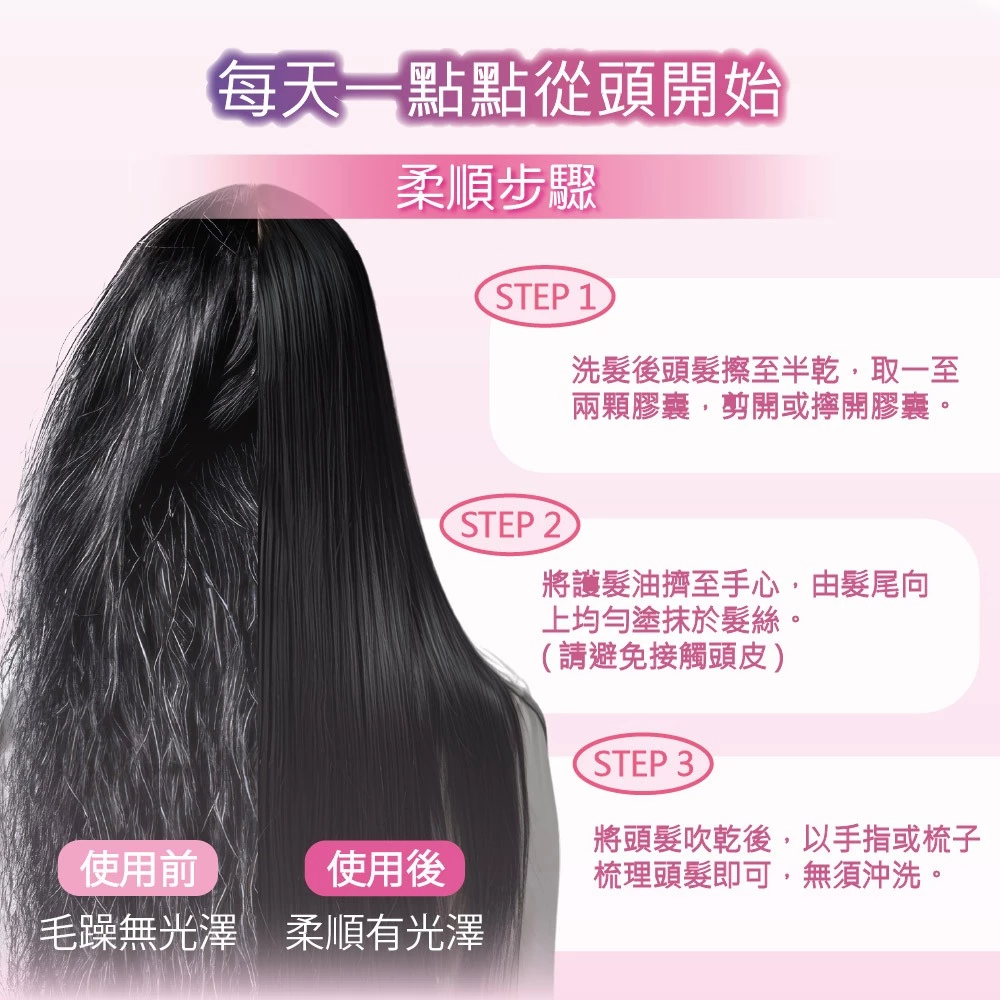 AliSHA護髮精華油膠囊35粒(免沖洗)護髮油/護髮乳/護髮素 保濕玫瑰/柔順薰衣草/修護白茶 ❤️ㄚ比小鼻❤️-細節圖8