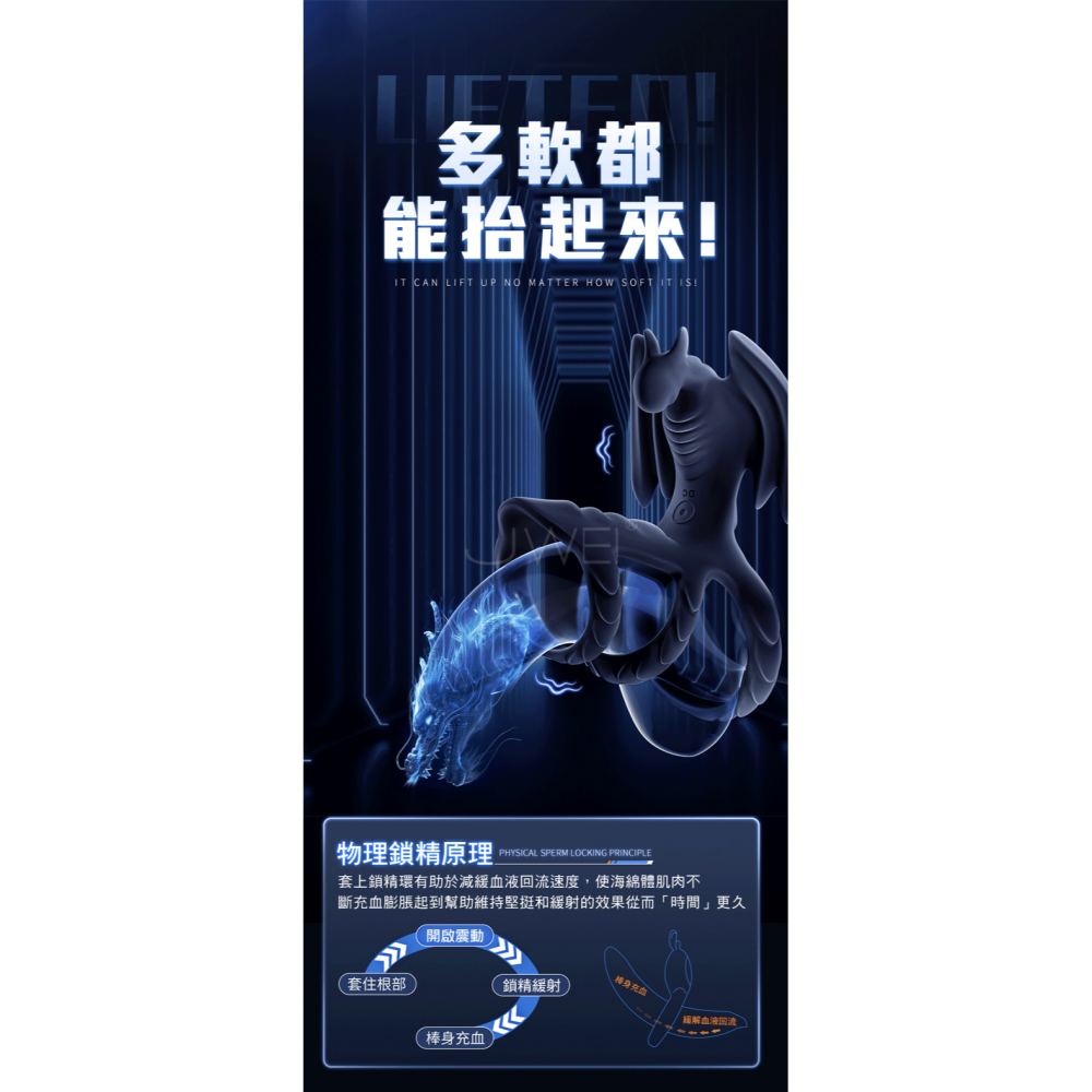 飛龍．10頻激震三環固精鎖精環(遙控款)-細節圖4