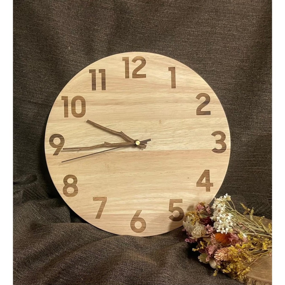 【木城】原木時鐘-細節圖2