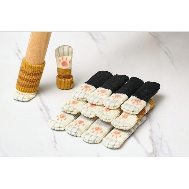 【食玩烘焙】💖現貨附發票💖『貓咪腳掌-桌腳套』椅腳保護套 貓咪椅腳套 針織椅腳套 貓腳椅套 桌椅腳套 桌腳套-細節圖3