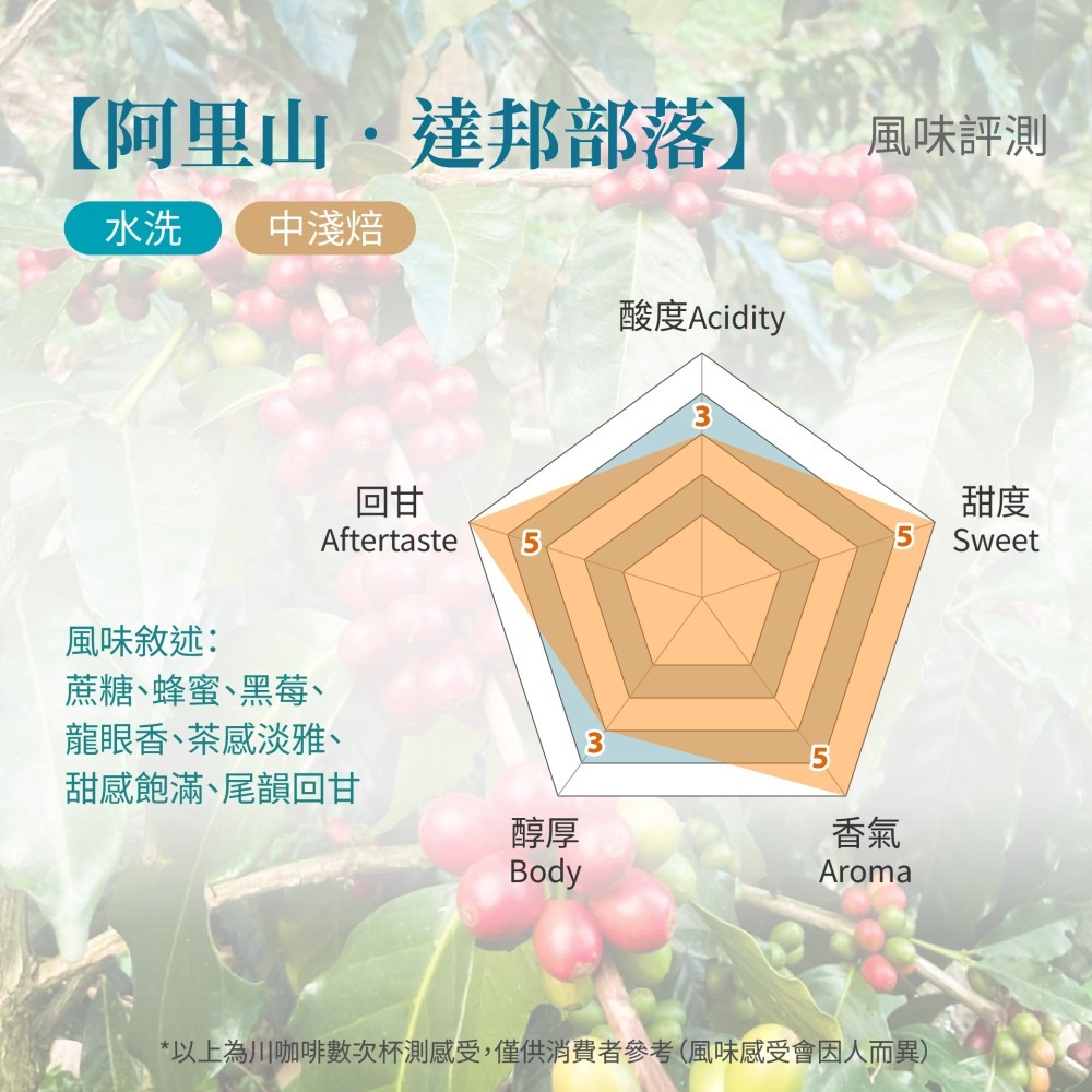 【川咖啡】台灣小農鑽石型濾掛咖啡 阿里山達邦部落水洗(10g*10包)-細節圖3