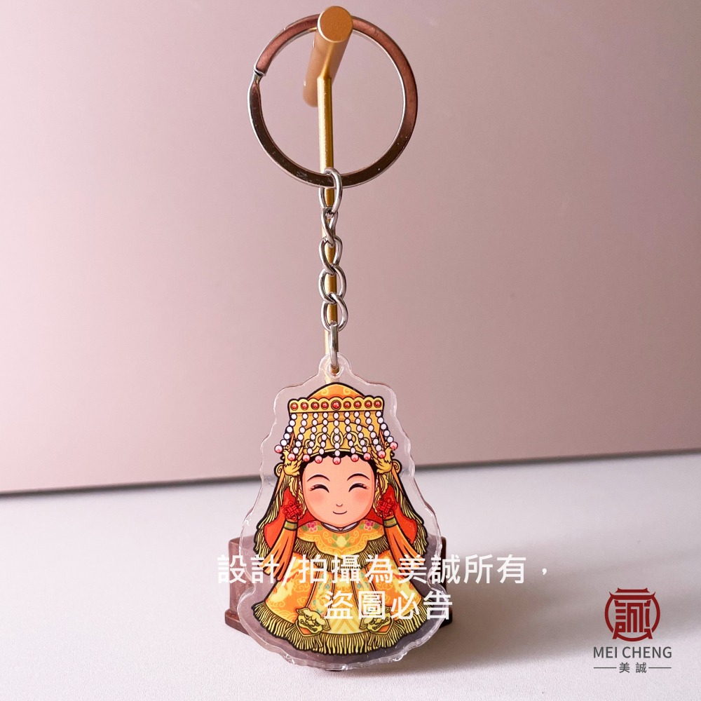 【美誠藝品】Q版白沙屯三媽壓克力鑰匙圈/媽祖/三媽/結緣品/香燈腳/白沙屯/台灣出貨-細節圖3