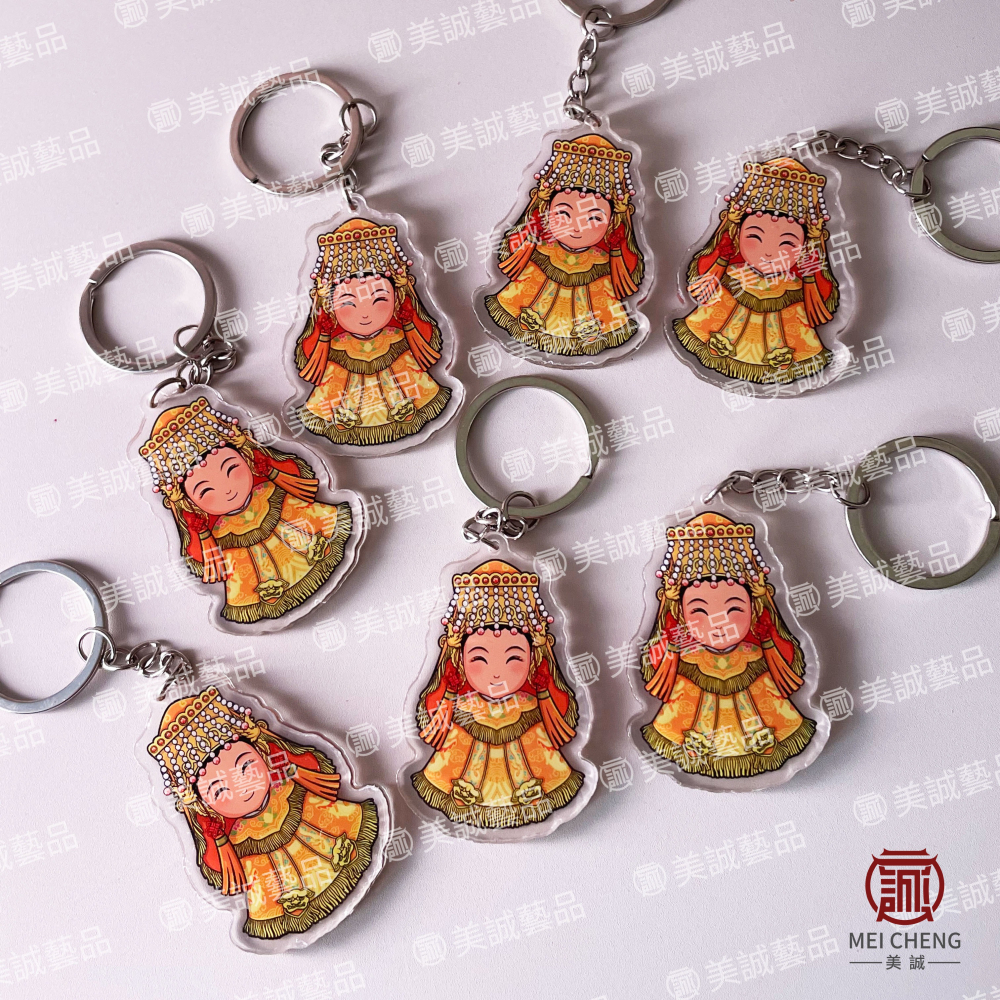 【美誠藝品】Q版白沙屯三媽壓克力鑰匙圈/媽祖/三媽/結緣品/香燈腳/白沙屯/台灣出貨-細節圖5