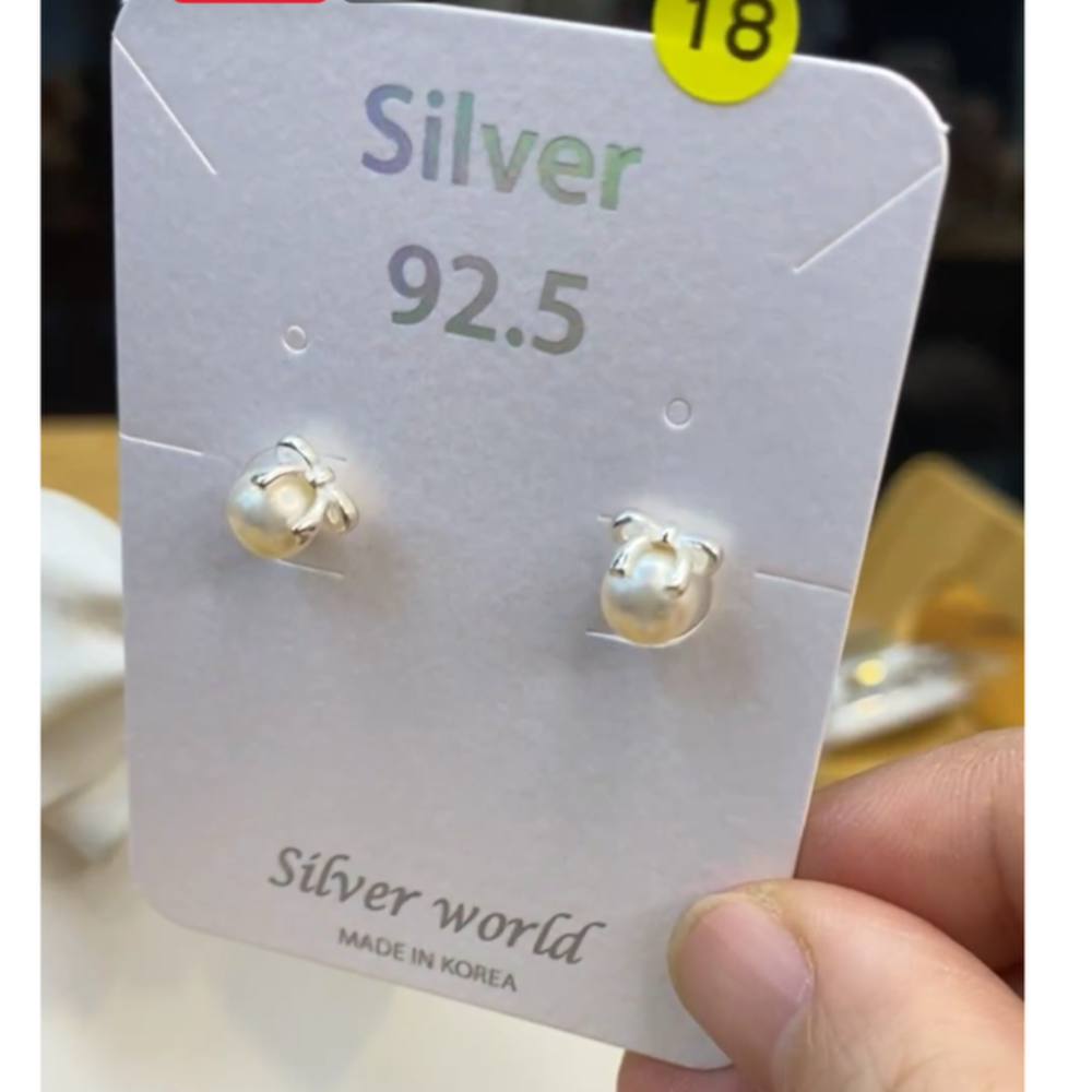 925銀。整體純銀silver 小耳環-細節圖7