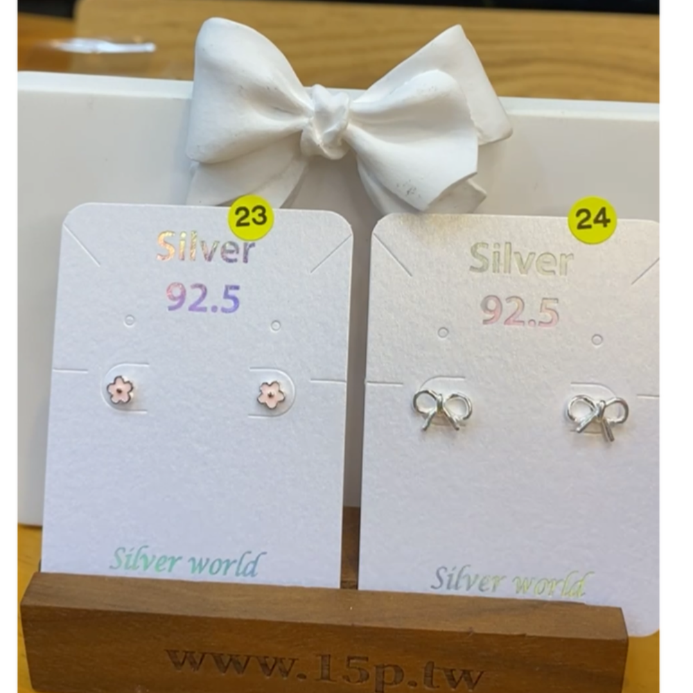 925銀。整體純銀silver 小耳環-規格圖8