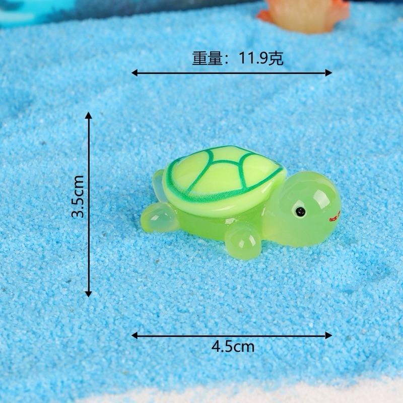 ［現貨］抖音同款卡通夜光小烏龜樹脂飾品配件diy汽車桌面小擺件網紅小烏龜公仔-細節圖9