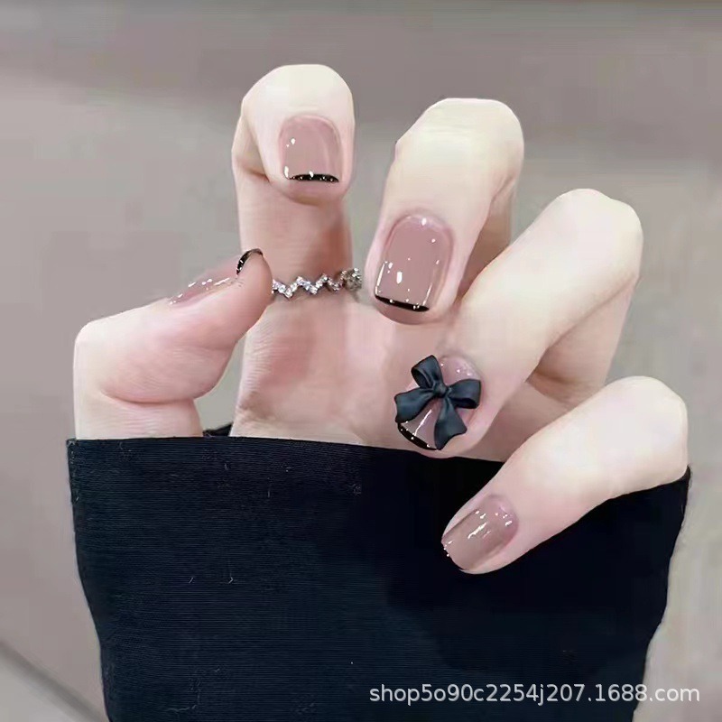 法式黑邊蝴蝶結