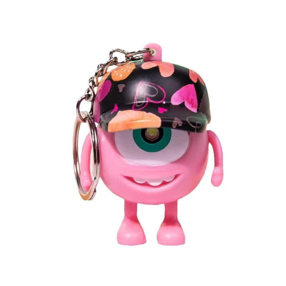 ［現貨］會說 I LOVE YOU 大眼仔鑰匙扣發光發聲 大眼怪聲光吊飾帶帽三眼怪包包掛件 情侶小禮品 奧特曼 數位-細節圖4