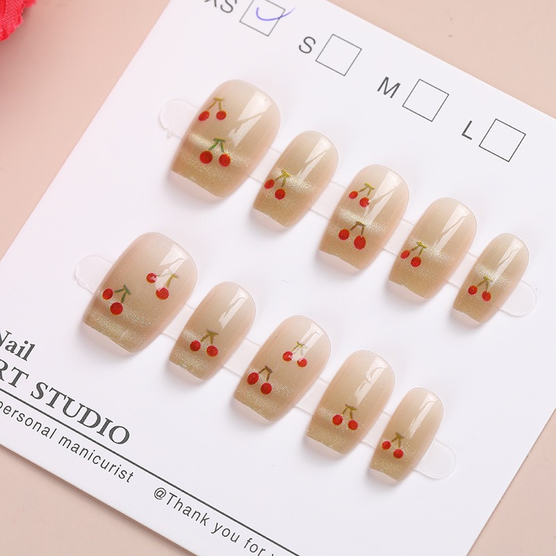 【短款】半手工手工穿戴短款 有分尺寸 指甲秋冬爆閃貼片貓眼極光學生美甲高級顯白閨密男女交換禮物-規格圖7