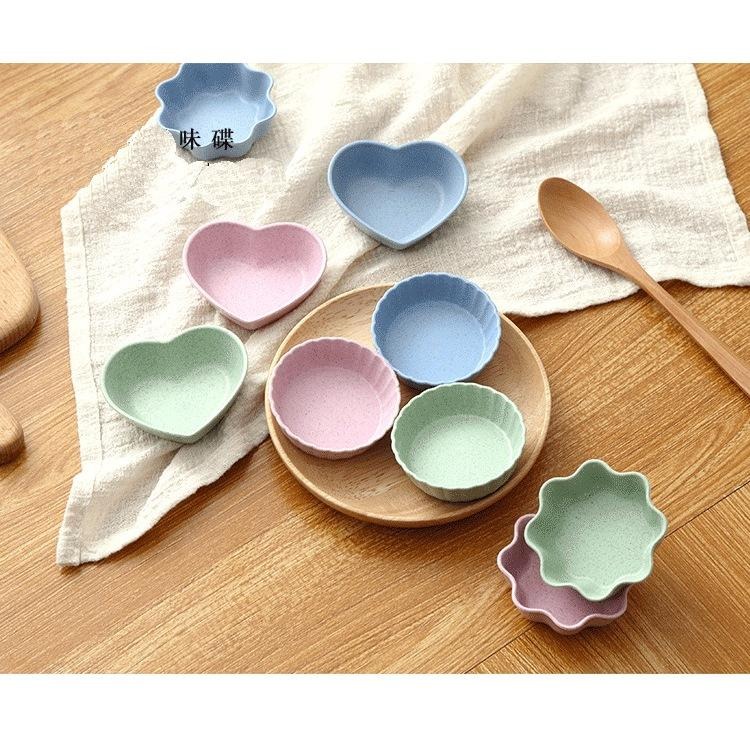 家用日式創意油碟小麥稭稈調味碟廚房多用塑料餐具碟子醋碟鹹菜碟-細節圖3