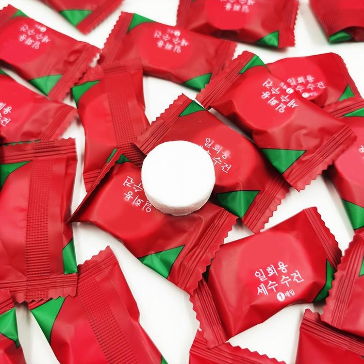 一次性壓縮毛巾加厚純棉 小方巾便攜糖果賓館旅行洗臉巾20粒裝-細節圖5