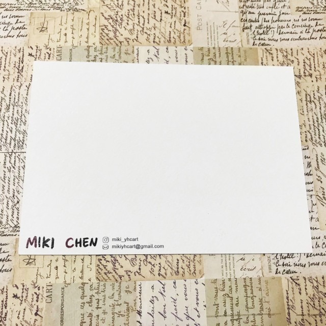 【Miki Chen 插畫工作室】台灣原創插畫明信片-海獺牽手星河-細節圖2