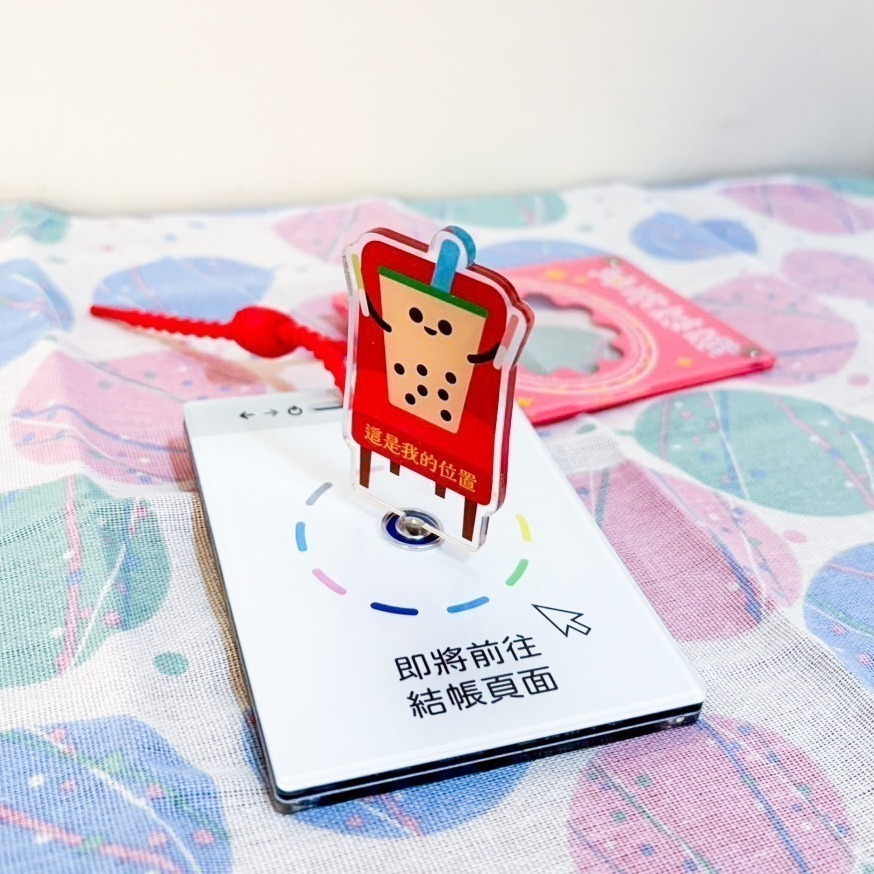 【Miki Chen 插畫工作室】 台灣原創插畫-求票追星旋轉珍奶迷妹壓克力NFC-細節圖7