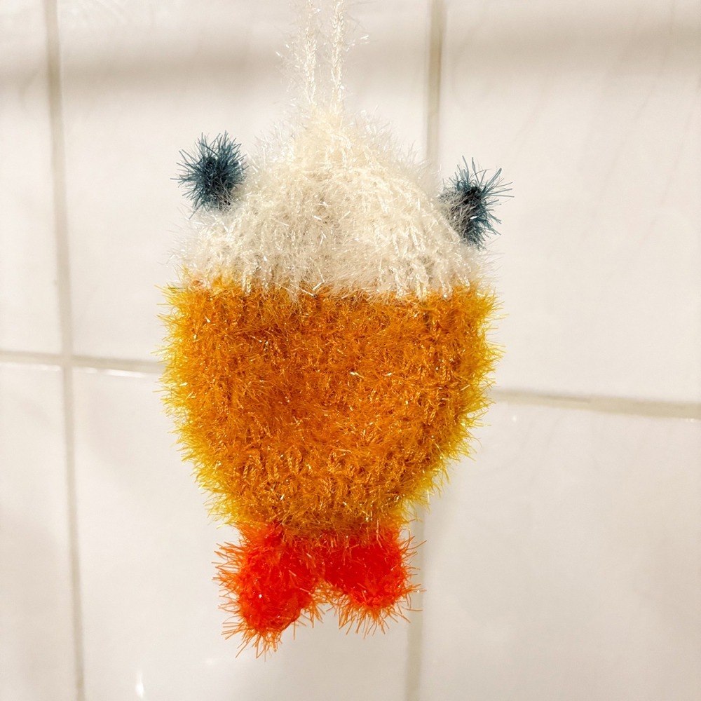 【Miki Chen 插畫工作室】 台灣原創插畫-純手工鉤針可愛菜瓜布洗澡洗碗海獺海豹好朋友吊飾-細節圖7