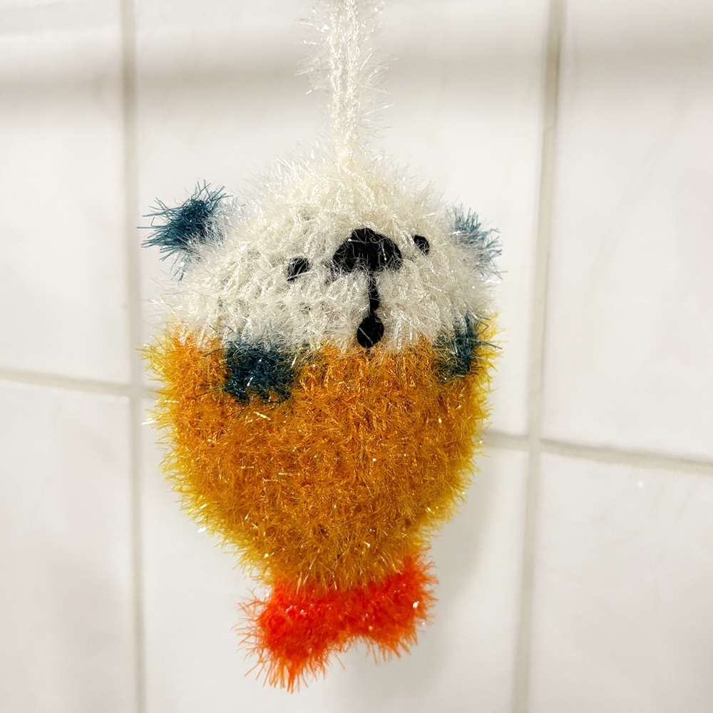 【Miki Chen 插畫工作室】 台灣原創插畫-純手工鉤針可愛菜瓜布洗澡洗碗海獺海豹好朋友吊飾-規格圖10