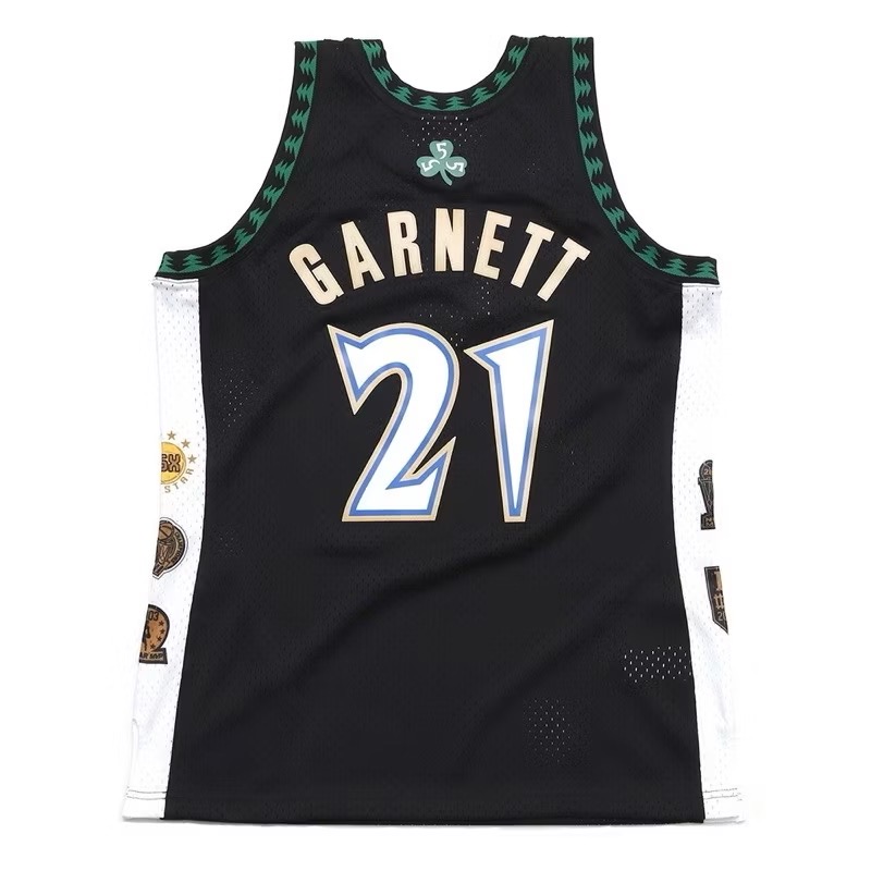 NBA Mitchell&Ness Kevin Garnett名人堂版明尼蘇達灰狼隊swingman球衣XL號-全新-細節圖2