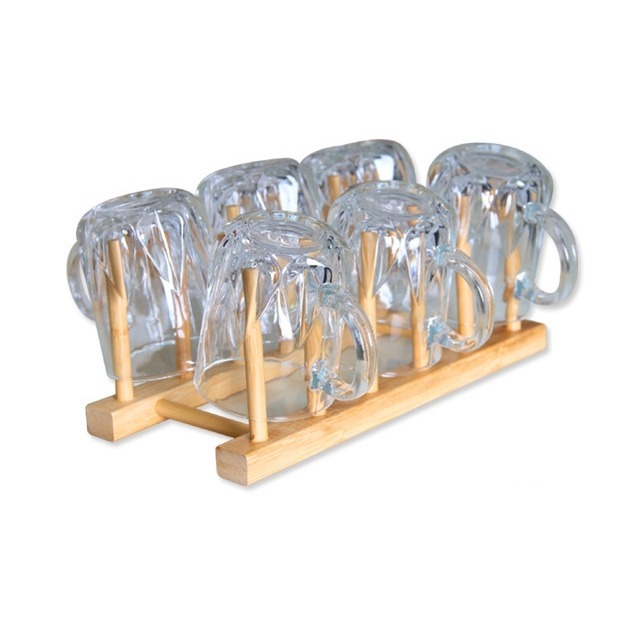 【極簡居家小物】IKEA同款 實木收納架 瀝水杯架 置盤架 碗盤收納 杯架 盤架 碗架 瀝水架 碗盤瀝水 水杯架 置物架-細節圖6