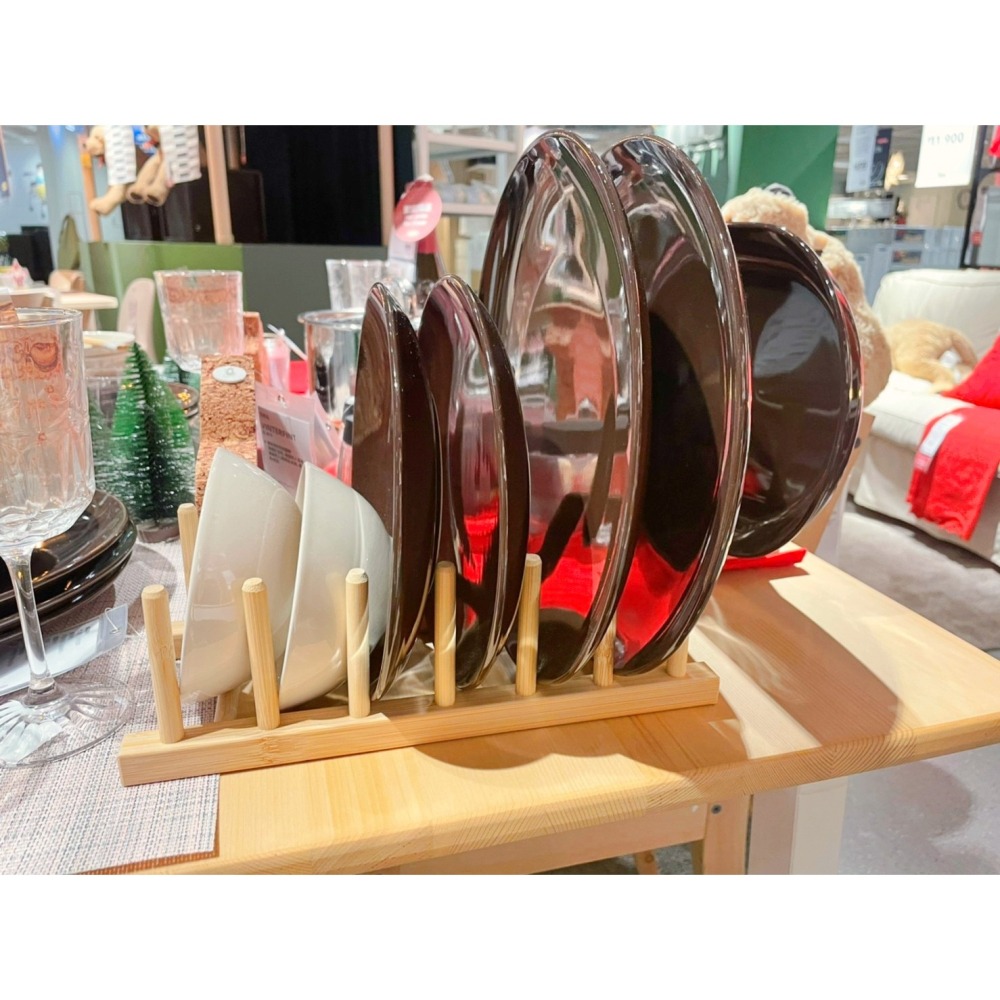 【極簡居家小物】IKEA同款 實木收納架 瀝水杯架 置盤架 碗盤收納 杯架 盤架 碗架 瀝水架 碗盤瀝水 水杯架 置物架-細節圖9