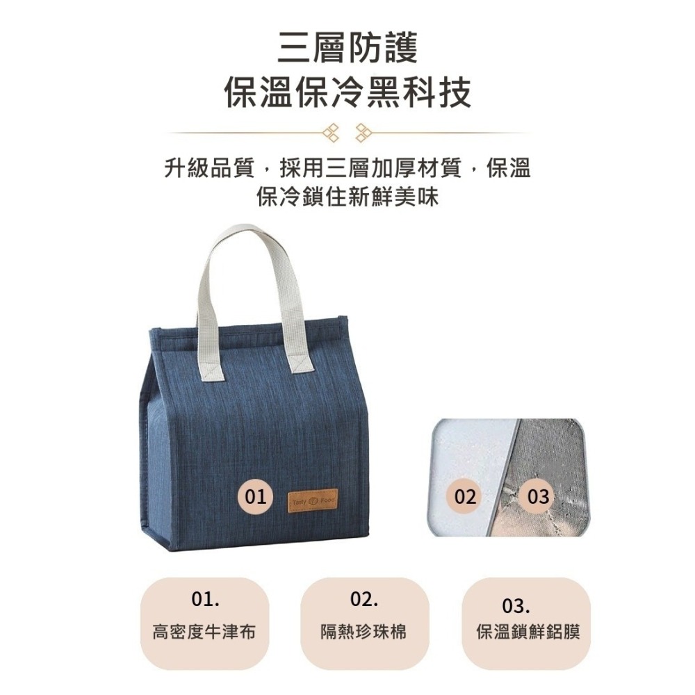【極簡居家小物】 外送保溫袋 手提保溫袋 保冷 便當袋 保冷袋 野餐袋 保溫袋 帆布包 露營 午餐袋 保冷袋加厚 保冰袋-細節圖2