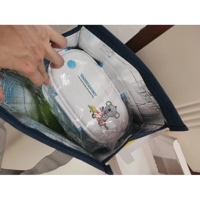 【極簡居家小物】 外送保溫袋 手提保溫袋 保冷 便當袋 保冷袋 野餐袋 保溫袋 帆布包 露營 午餐袋 保冷袋加厚 保冰袋-細節圖11