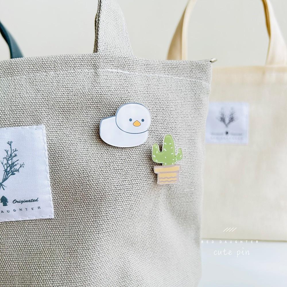 紅女兒〔原創設計小物〕別針 胸針 徽章 壓克力別針 小別針 可愛 胸章 仙人掌 多肉植物 雲朵 文創小物 小熊 富士山-細節圖7