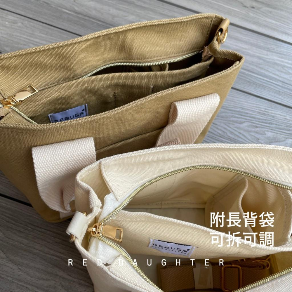 紅女兒〔福利品出清 獨家厚挺〕帆布包 帆布托特包 托特包 小包包 帆布小包 帆布手提包 兩用包 皮革托特包 手提包 兩用-細節圖4