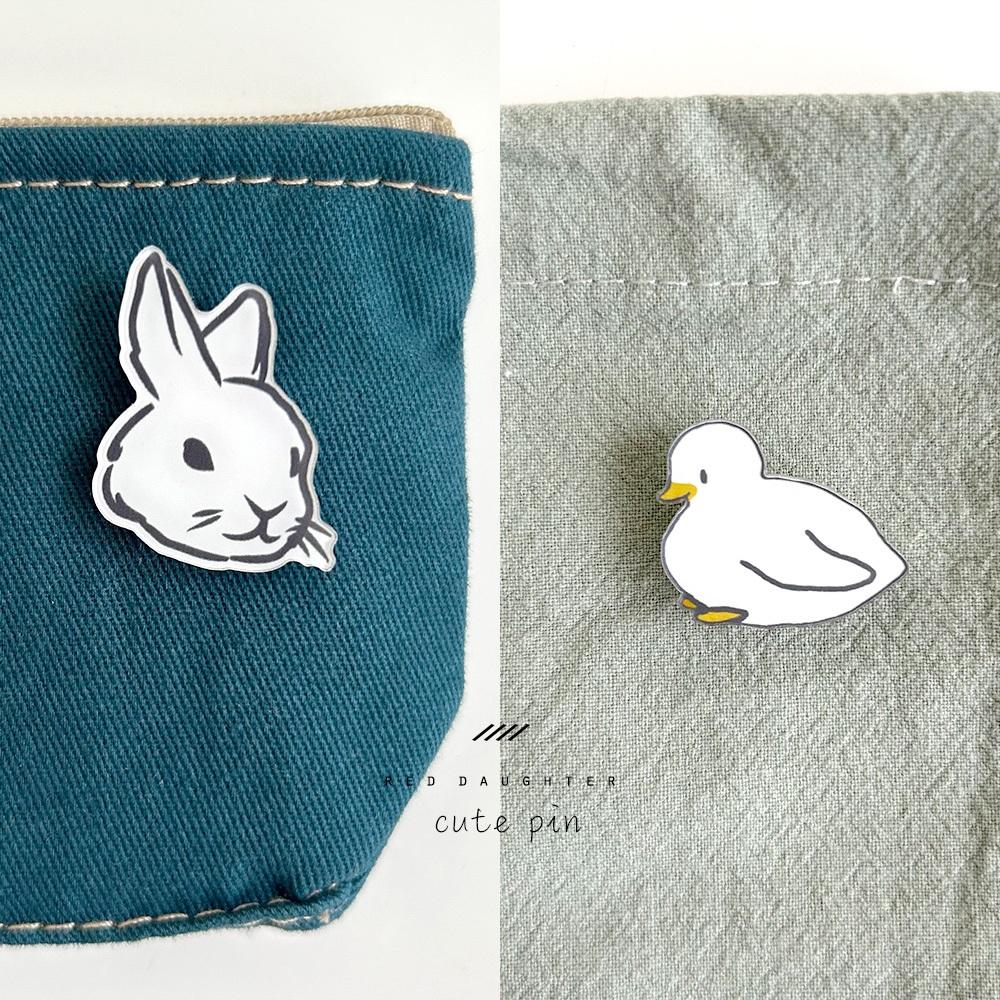 紅女兒〔原創設計小物〕別針 胸針 徽章 壓克力別針 小別針 可愛 胸章 鴨子 兔子 鯊魚 酪梨 小鴨-細節圖6