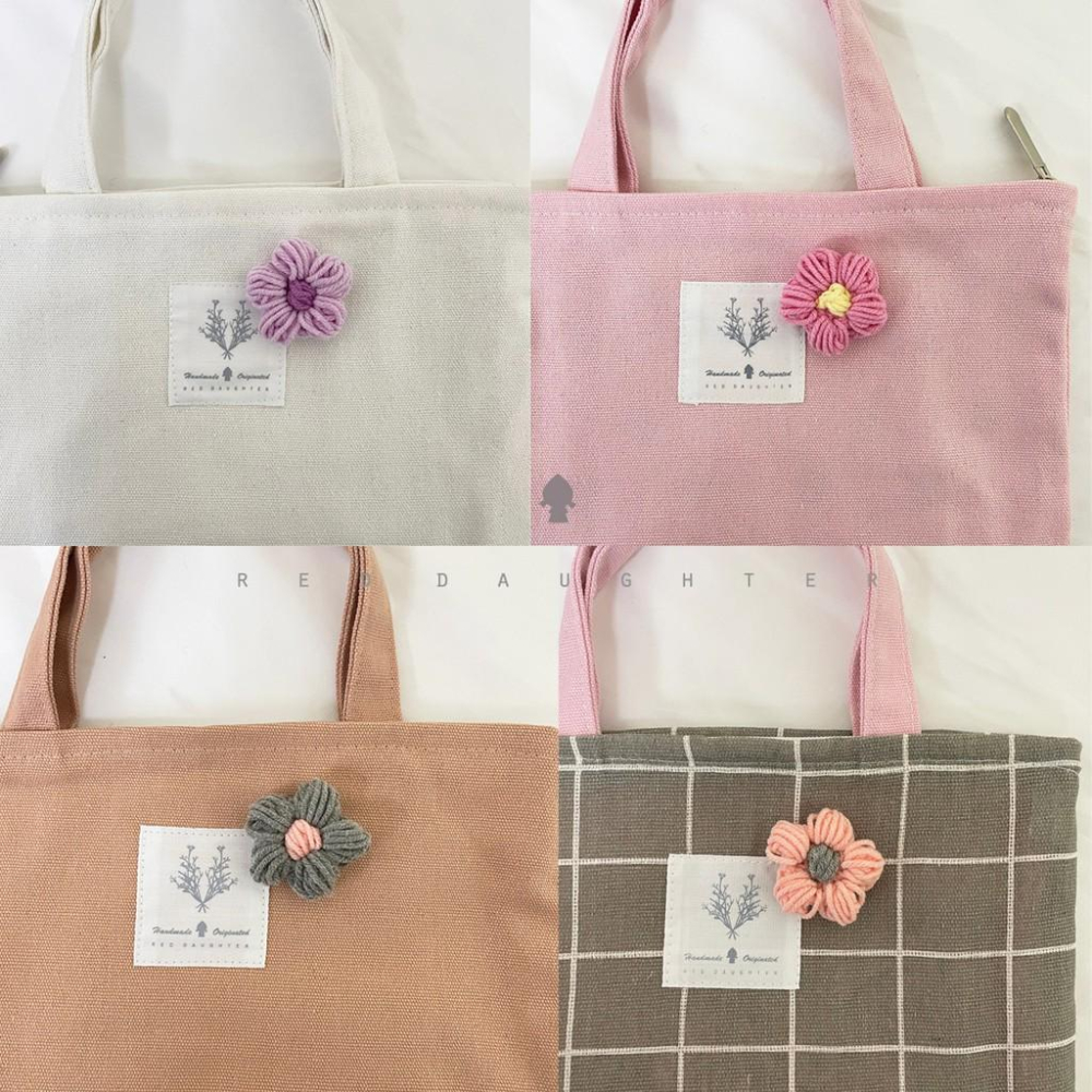 紅女兒〔毛線質感別針〕小花別針 別針 胸針 徽章 別針胸針 小別針 別針可愛 立體別針 毛線別針 毛絨別針 花朵 別針-細節圖2