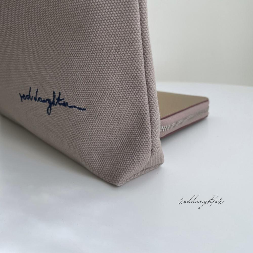 紅女兒〔刺繡包中包〕包中包 拉鍊包中包 厚磅包中包 帆布包中包 大包中包 厚包中包 拉鍊收納包 收納包 收納袋-細節圖3