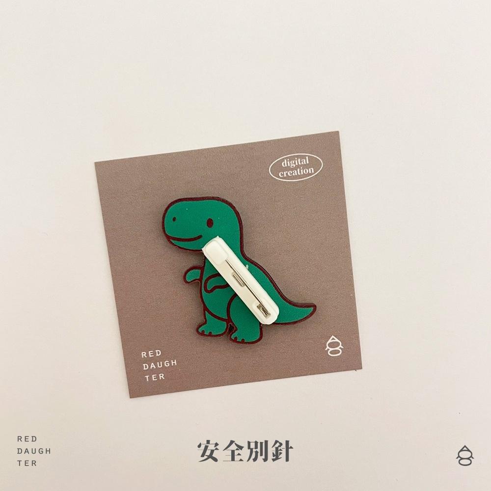 紅女兒〔animal〕恐龍別針 水獺 別針 胸針 徽章 胸章 小徽章 可愛徽章 可愛別針 胸針別針 別針徽章 壓克力別針-細節圖6