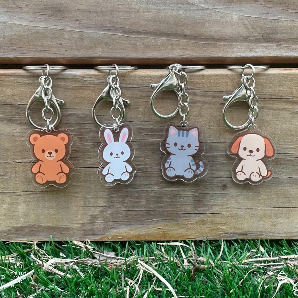 紅女兒〔玩偶動物〕貓咪吊飾 兔子吊飾 狗狗吊飾 熊熊吊飾 娃娃吊飾 狗狗鑰匙圈 壓克力鑰匙圈 泰迪熊吊飾 吊飾 可愛吊飾-細節圖5