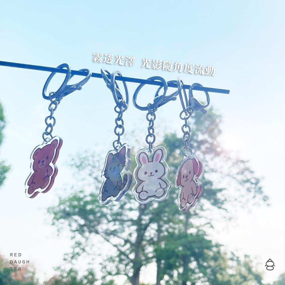 紅女兒〔玩偶動物〕貓咪吊飾 兔子吊飾 狗狗吊飾 熊熊吊飾 娃娃吊飾 狗狗鑰匙圈 壓克力鑰匙圈 泰迪熊吊飾 吊飾 可愛吊飾-細節圖6