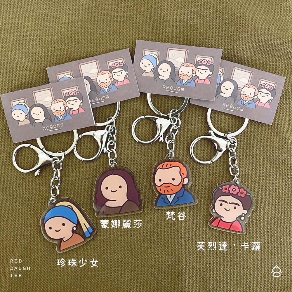 紅女兒〔復古文藝〕壓克力鑰匙圈 抽象吊飾 鑰匙圈 鑰匙圈吊飾 吊飾 造型鑰匙圈 質感吊飾 鑰匙吊飾 可愛鑰匙圈 小吊飾-細節圖4