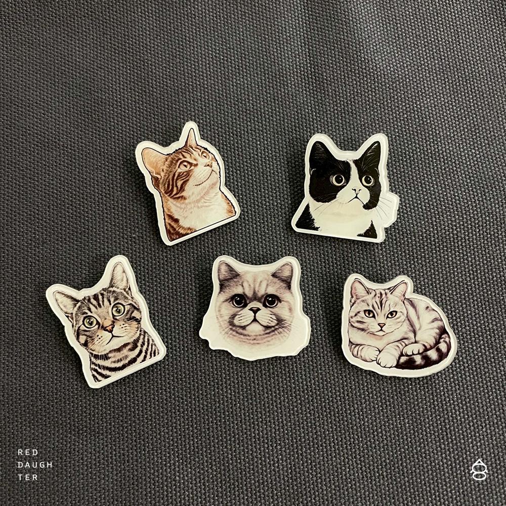 紅女兒〔獨家款〕貓咪別針 貓咪胸針 別針 胸針 徽章 胸章 小徽章 可愛徽章 可愛別針 徽章別針 小別針 貓咪徽章-細節圖4