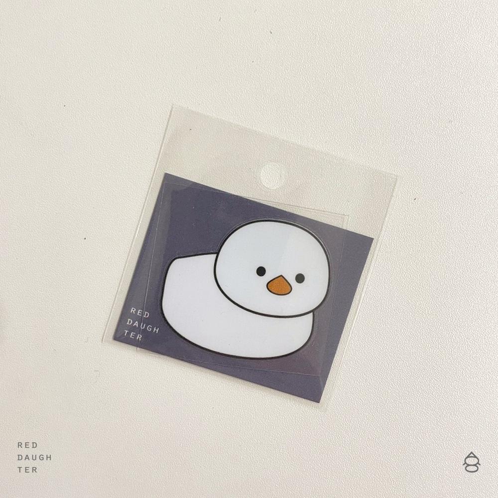紅女兒〔小白鴨〕水晶貼紙 轉印貼紙 防水貼紙 行李箱貼紙 立體貼紙 水晶轉印貼紙 水晶轉印貼 水晶貼 轉印貼 筆電貼紙-細節圖7