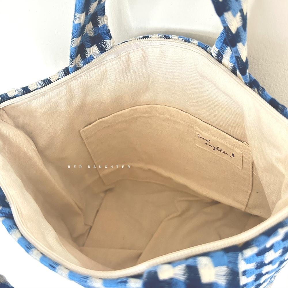 紅女兒〔拉鍊厚織雙層〕小手提袋 托特包 小 帆布提袋 小提袋 拉鍊手提袋 小提包 小袋子 布包 手提小包 手作包包 袋子-細節圖3