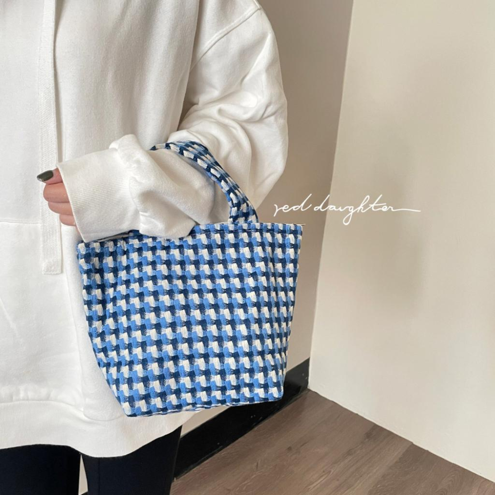 紅女兒〔拉鍊厚織雙層〕小手提袋 托特包 小 帆布提袋 小提袋 拉鍊手提袋 小提包 小袋子 布包 手提小包 手作包包 袋子-細節圖6