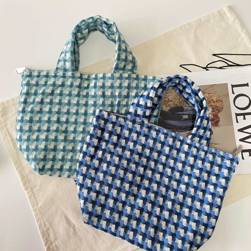 紅女兒〔拉鍊厚織雙層〕小手提袋 托特包 小 帆布提袋 小提袋 拉鍊手提袋 小提包 小袋子 布包 手提小包 手作包包 袋子-細節圖7