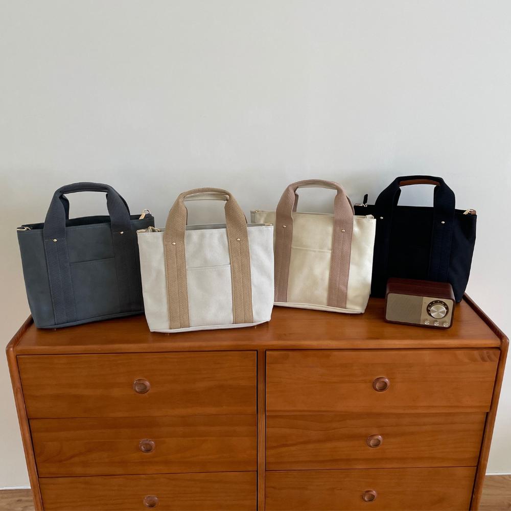 紅女兒 〔獨製〕 帆布托特包 媽媽包 大帆布包 大托特包 帆布包 多層包 托特包 多格層包 手提帆布包 a4包 大容量包-細節圖2