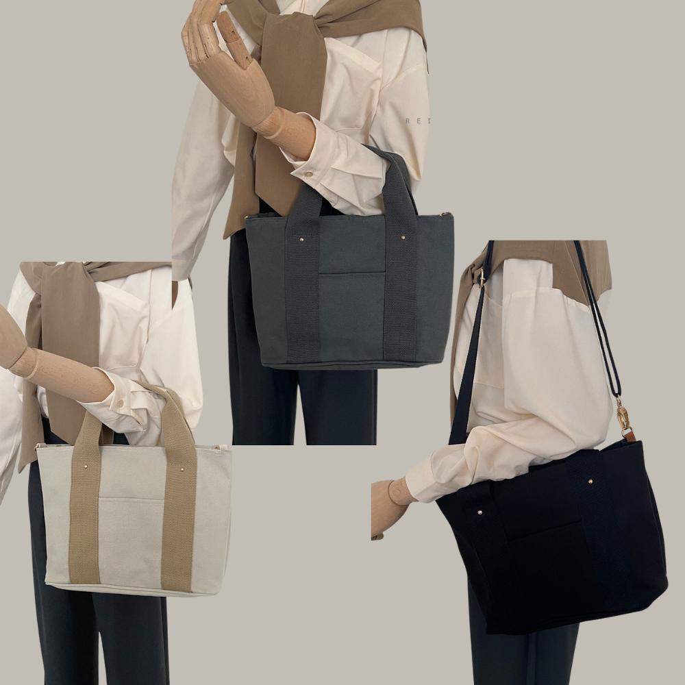 紅女兒 〔獨製〕 帆布托特包 媽媽包 大帆布包 大托特包 帆布包 多層包 托特包 多格層包 手提帆布包 a4包 大容量包-細節圖9